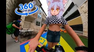 Tiny Shirt Scooter Ride POV | VR 360 5K