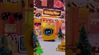 emo robot trying his new christmas outfits 