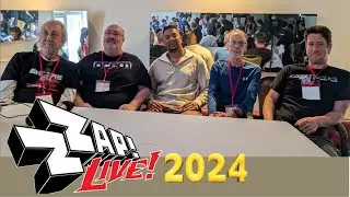Peter Clarke, Barry Leitch, Jason Whitely, Rob Hubbard, Mike Clarke. ZZAP Live 2024 Kenilworth. Q&A