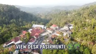 Pemandangan keren DESA PASIRMUKTI dari atas langit🥰🌿🌴