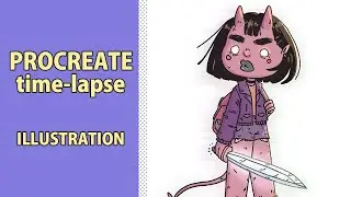 Procreate digital art Timelapse - Character Design "Quest"