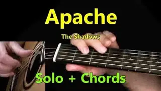 "Apache" by The Shadows | Easy Guitar Solo/Chords + TAB