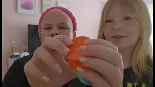 Ireland does her skincare routine on her Dad.