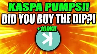 KASPA IS PUMPING!! DID YOU BUY THE OR DIP OR GET SHAKEN OUT?! *URGENT!!*