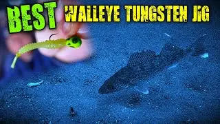 Walleye Ice Fishing with CR Baits Tungsten Jigs (Underwater Footage)