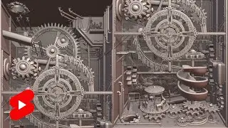 Dynamic Machines 3D Render Challenge - 3D Scene #Shorts