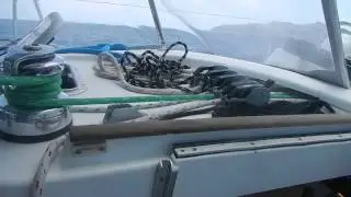 Operating Monet II - Reefing & Shaking out a reef with the mainsail 1
