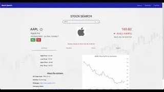 Stock Search Web Application | Angular | NodeJS + ExpressJS
