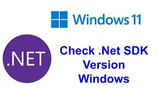 How to check .Net SDK Version Windows