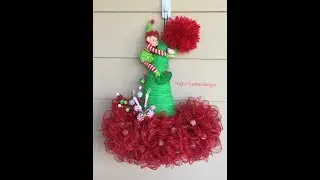 DIY Dollar Tree Witch Hat Made Into An Elf Hat Tutorial Facebook Live Replay Wreath Tutorial