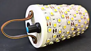 DIY powerful emergency / camping Light | Made of old thin can and LED strip