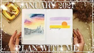 January 2021 Bullet Journal Plan With Me  ||  Plantmas Day 6