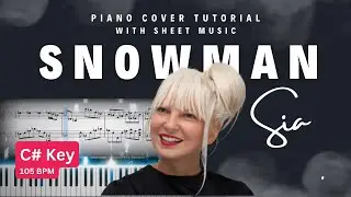 Sia - Snowman | EASY Piano Tutorial with Sheet Music