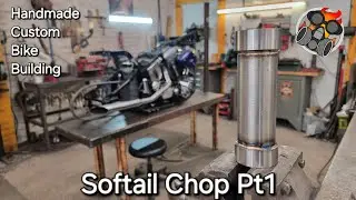 Softail Chop Pt1 Monday Muddle Headstock Handmade Custom Bike Building Harley-Davidson  #Chop #hot