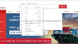 Babakimpo search bar using Copy Paste Link