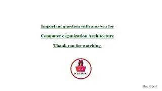 COA very Important question with answer | computer organization and architecture| KUD