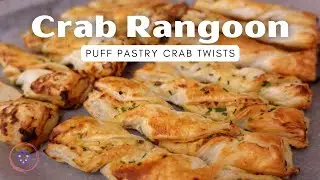 Crab Rangoon Puff Pastry Twists Recipe 🦀 I Easy Puff Pastry Crab Twists I With and Without Crabs