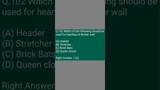 Civil engineering Mcq's qst.no.102