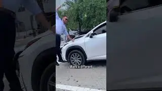 During Miami Road Rage Nice Man Fixes Broken Mirror With Karate Chop