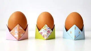 ORIGAMI Egg Holders for Easter DIY Easter Paper Crafts Origami Egg Holder