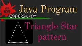Print Triangle Star Pattern in java l 