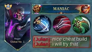 ROGER NEW PERFECT FULL DAMAGE BUILD FOR AUTO MANIAC IN SOLO RANK!! (100% BROKEN!) | MLBB