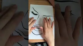 АСМР без слов 🤫 макияж нарисованной девушке 💄 ASMR no talking make up