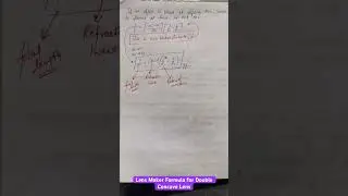 Lens Maker Formula for Double Concave Lens | Ray Optics | Class 12th Physic #viral