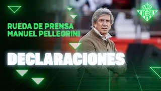 Rueda de prensa de Manuel Pellegrini tras el 
