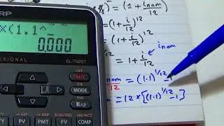 Finance avec SHARP EL-738/ Taux nominal et taux effectif