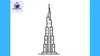 Cum Să Desenezi Cladirea BURJ KHALIFA Din DUBAI (cea mai inalta cladire din lume)