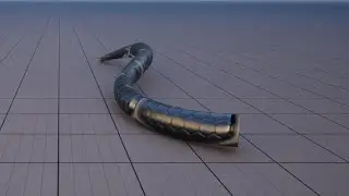 cylinder Worm 0.7 | procedural animation | physics control | Unreal Engine 5