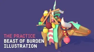 Beast of Burden 3d Character Illustration + Turntable Gif // The Practice 138