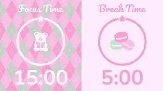 15/5 Pomodoro Timer | No Music | Study With Me for Deep Focus 🌸