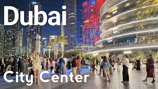 Dubai [4K] Amazing City Center, Downtown Dubai Walking Tour 🇦🇪