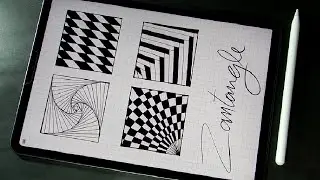 Zentangle Patterns In Procreate | Angga Art Tutorials In Procreate  | Doodle Art | Art With A.