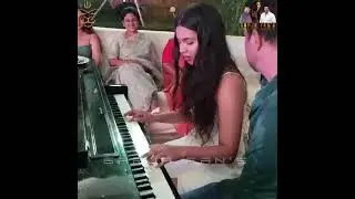 🌍🎷🎺action king Arjun and Anjana Arjun musical piano play