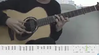 Fingerstyle Tabs | Tokyo Ghoul - Unravel | Sungha Jung Tabs | Fingerstyle Guitar Cover