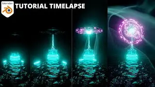 Blender Tutorial - Creating  Abstract Sci-Fi Scene Animation | Blender Timelapse.