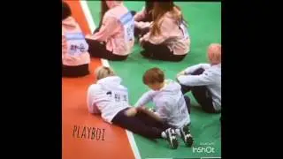 Changkyun (I.M) playing with Monsta x butts
