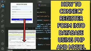 How to connect register form into database using php and mysql | with source code