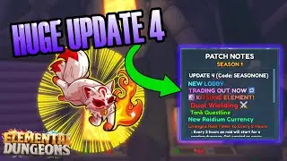 Update 4 IS FINALLY HERE!!! | Elemental Dungeon | Roblox | Trading