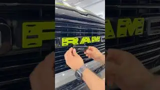 Unique DIY Vinyl Wrap Style for RAM Emblem Customization