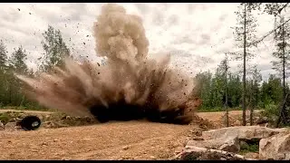 Drilling and blasting for a culvert pipe