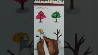 Satisfying Creative Tree Drawing #shorts #creative #satisfying