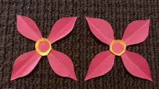 step by step paper flower | easy paper craft | bunga kertas @harissetianichannel