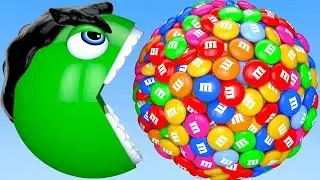Learn Colors with PACMAN and Farm Hulk 3D m&m Surprise Toy Street Vehicle for Kid