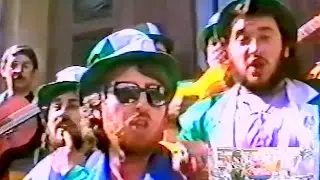 Comparsa ESPAÑA LA NUEVA y Chirigota LOS CONQUISTADORES DE LA TRASTIENDA.., 1988 Escalera de Correos