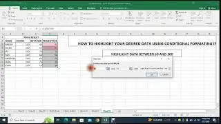 HOW TO HIGHLIGHT DATA USING CONDITIONAL FORMATING IN EXCEL #exceltips #exceltutorial #exceltricks