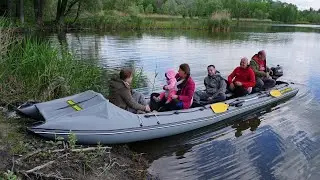 Пятиместная байдарка SPORT 685 на веслах | Five-seat kayak SPORT 685 on oars